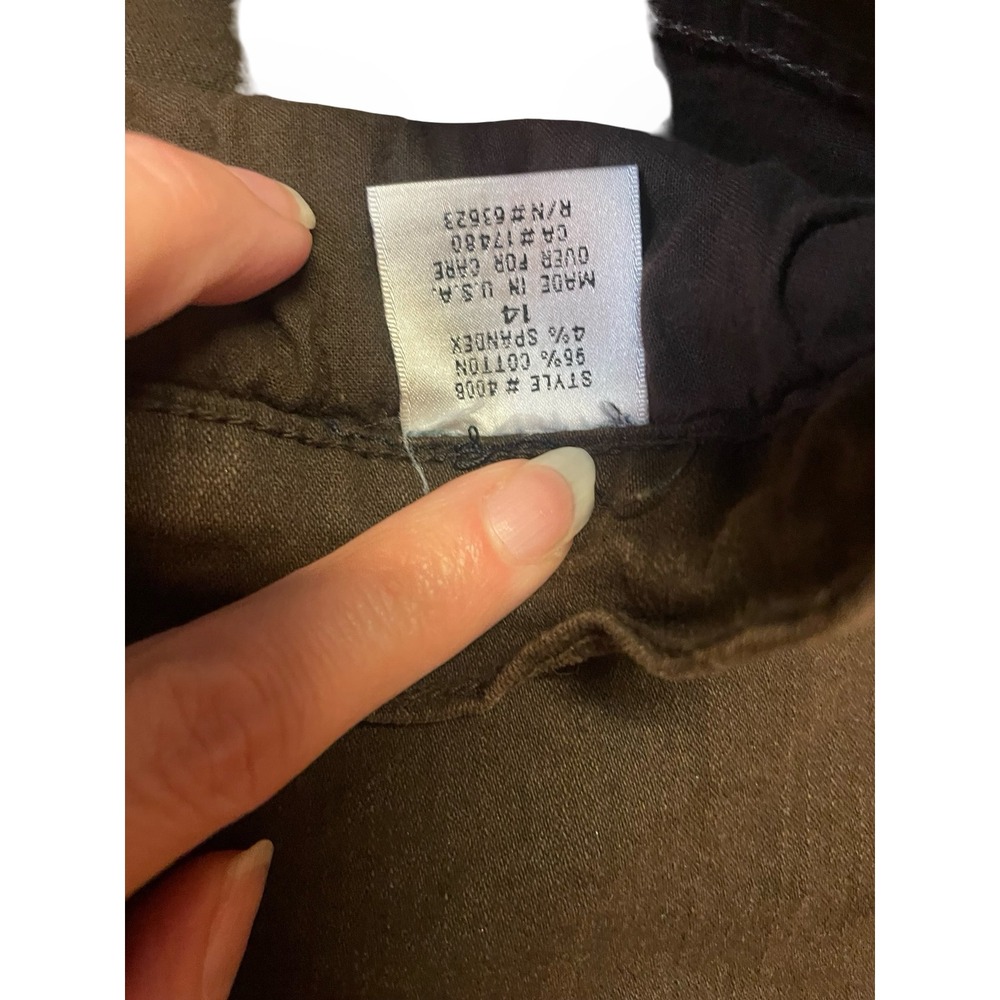 NYDJ Tummy Tuck Jeans Womens 14 Brown Wide Leg High Rise Stretch Style 4008 - Picture 5 of 11